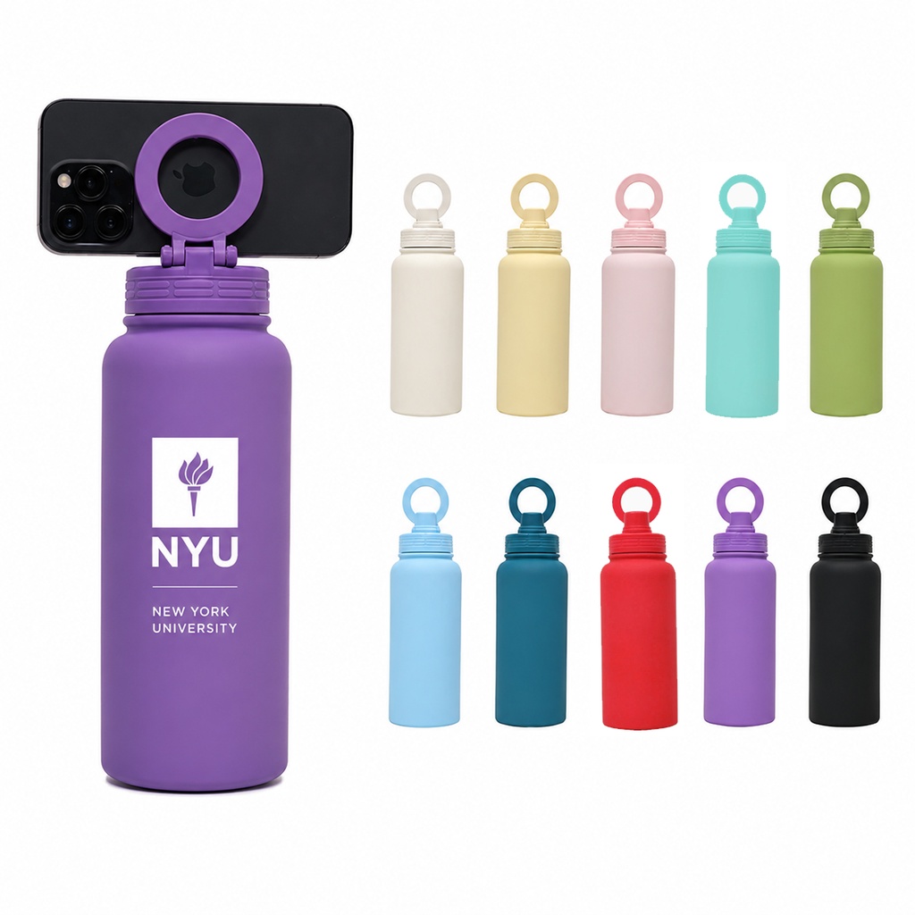 [WC4088] Vacuum Insulated Bottle with Phone-Stand - 34 Oz. WC4088