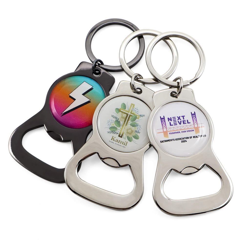 [BO3813] Full Color Metal Bottle Opener Keychains. BO3813