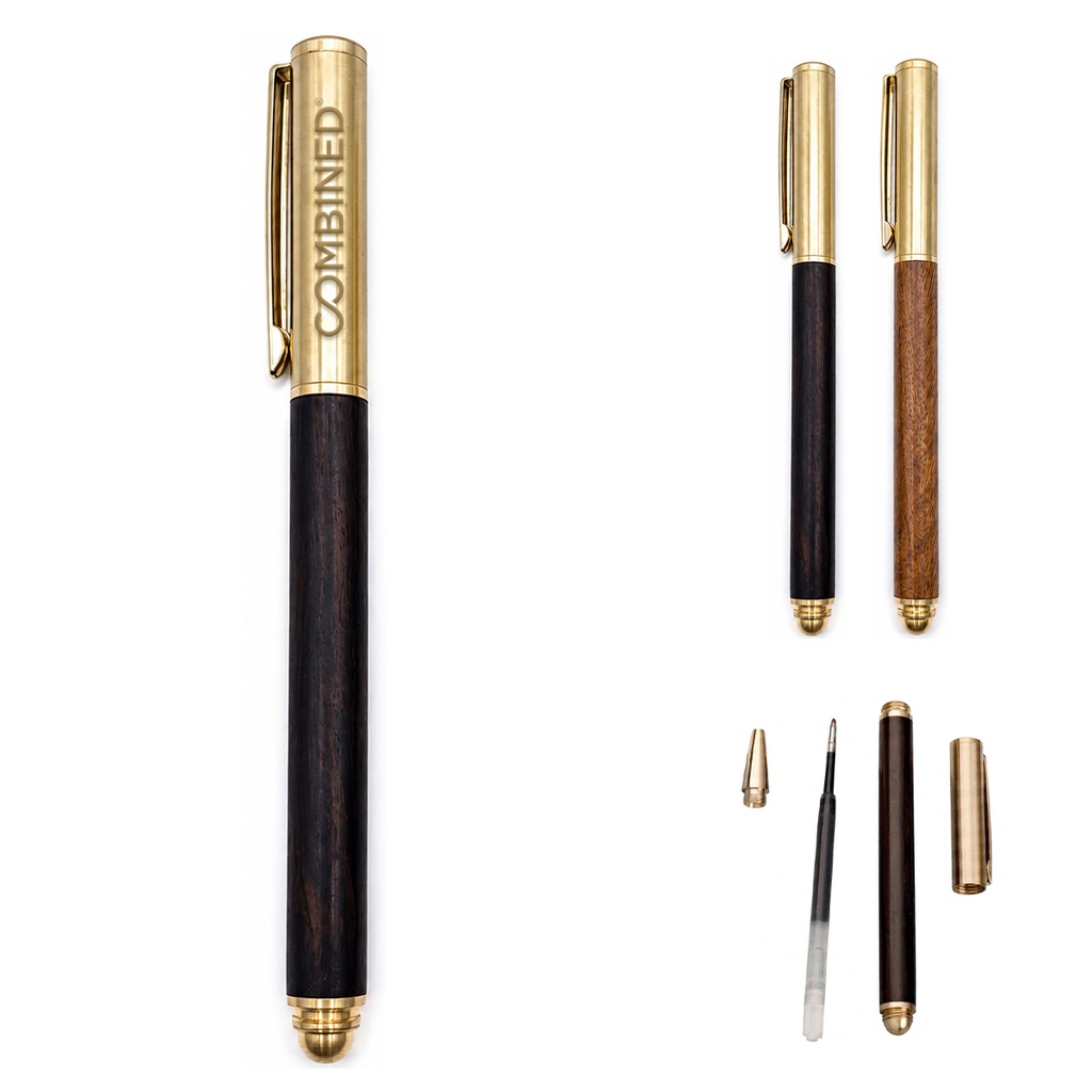 Wood and Brass Ballpoint Pen . SP3308