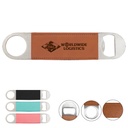 Leatherette Stainless Steel Bottle Opener. BO3562