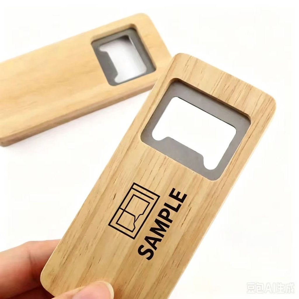 Rectangular Wood Bottle Opener. BO3563