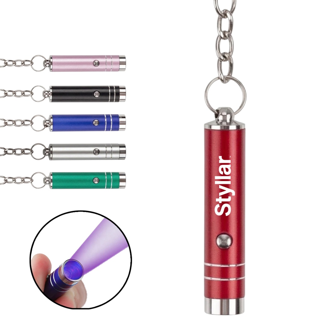 [DC3046] Mini Aluminum UV Flashlight Keychain. DC3046