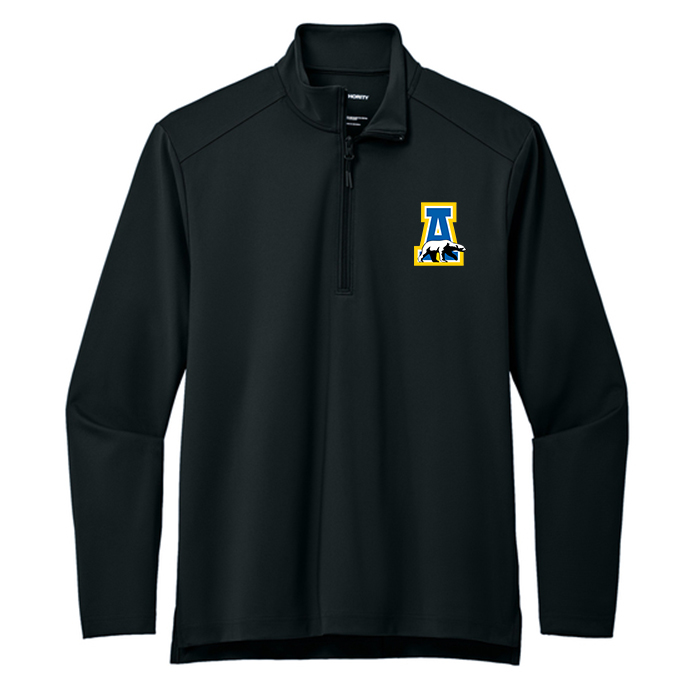 Performance Blended Long Sleeve Zip Polo. BP3370