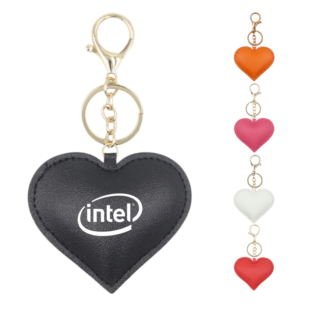 Leather Heart Shaped NFC Keychain. KC3053