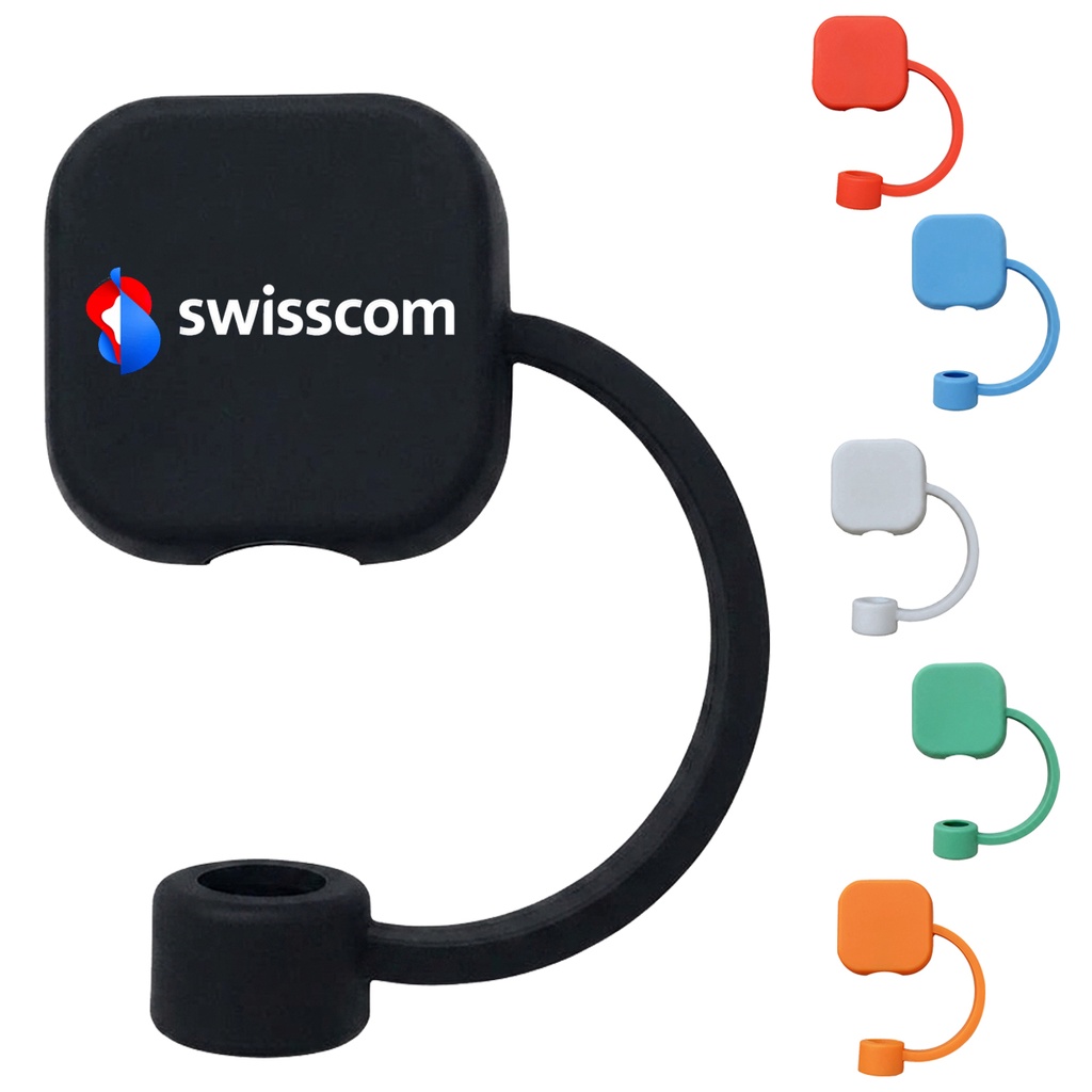 Square Silicone Straw Cover Cap. SS1625