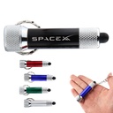 3-in-1 LED Flashlight Keychain with Touch Stylus Tip. FL3038