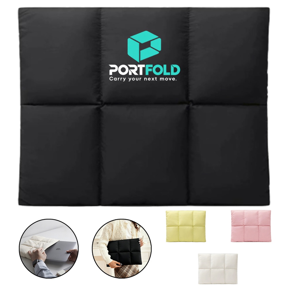 Custom Magnetic Padded Nylon Laptop Sleeve. MPLT0001