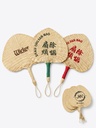 Custom Woven Wheat Straw Hand Fan with Tassel. SF7550