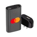 10,000mAh 2-in-1 Power Bank with Built-in AC Wall Charger. PWB3211