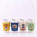 Canvas Insulated Coffee Cup Sleeve with Strap. DB3049
