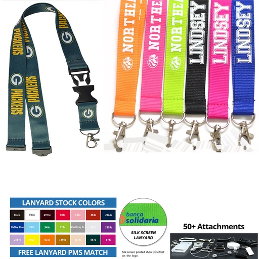 [LL2388] Custom 1" Polyester Lanyard - Silk Screen