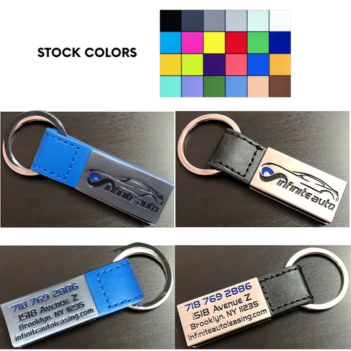 [KC8900] Premium Custom Leather Keychain - Fantastic Colorfill. KC8900