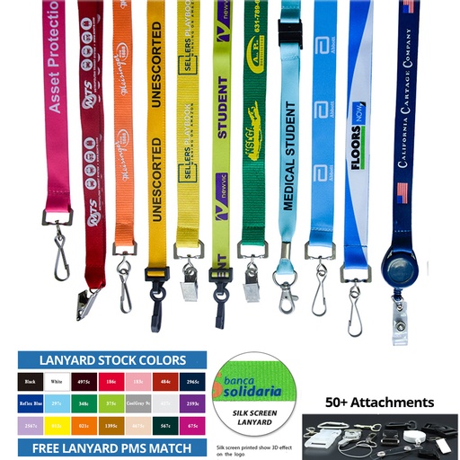 [LL2392] Custom 5/8" Polyester Lanyard - Silk Screen