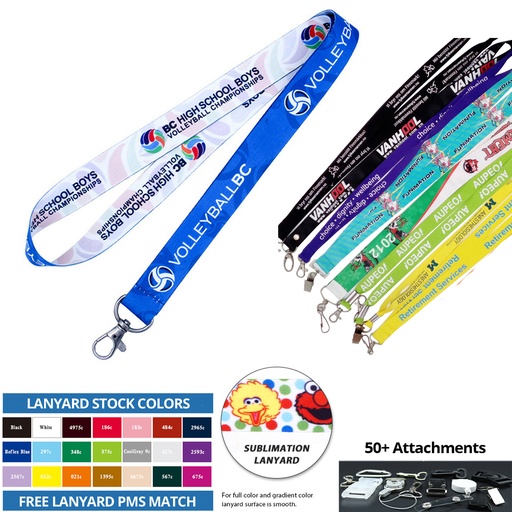 [LL2572] Custom 5/8" Polyester Lanyard - Full Color