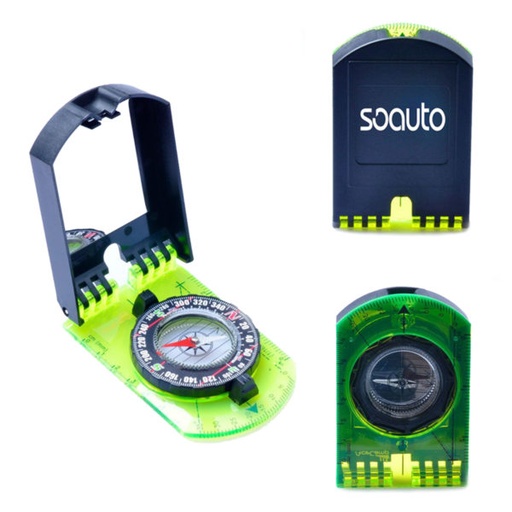 [MC6339] Compass, Mirror And Magnifying Glass Camping Tool