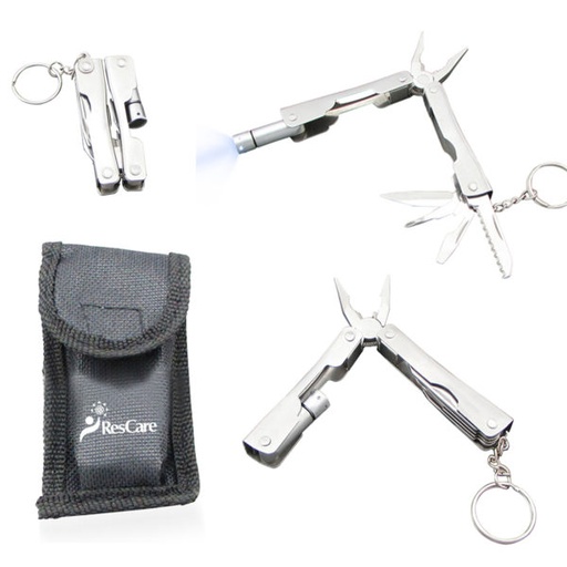 [PT4541] Folding Pliers Multi Tool /W Flashlight In Case