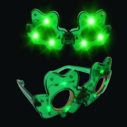 [SS7990] LED Shamrock Sunglasses